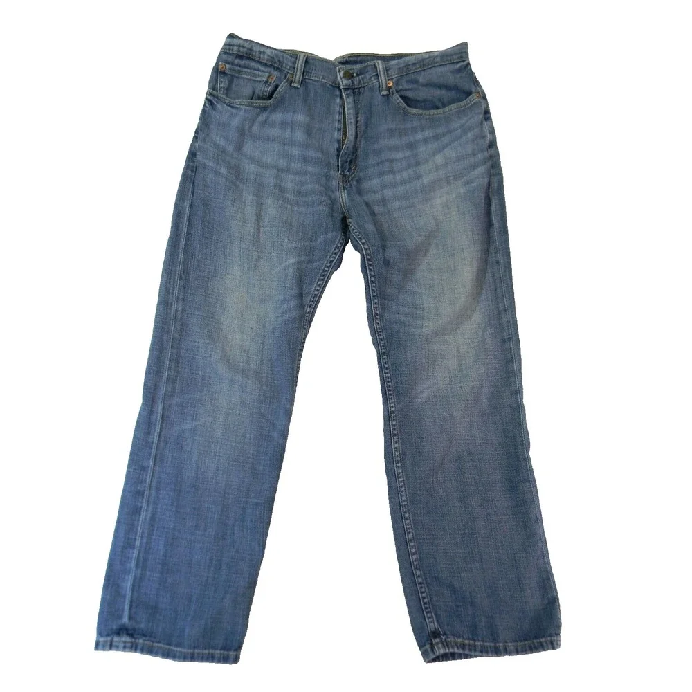 Levi's‎ 505 jeans Men's 34 x 30 Regular Fit Straight blue stretch denim pants